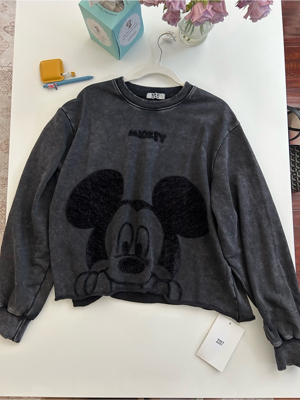 Black Mickey Graphic Sweatshirt